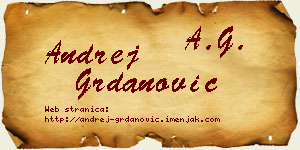 Andrej Grdanović vizit kartica